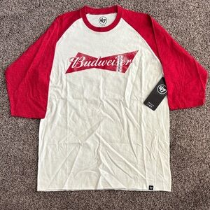 47 Brand Budweiser Baseball Shirt.  Men’s Size Small.